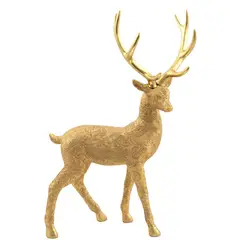 undefined - Reno de Pie de Navidad 51cm Dorado