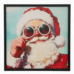 undefined - Cuadro de Navidad Santa Lentes Led 46x46