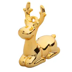 DEAR SANTA - Reno de Navidad Parado Porcelana 11.5cm Dorado