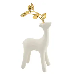 DEAR SANTA - Reno de Navidad Parado Porcelana 16.8cm Blanco