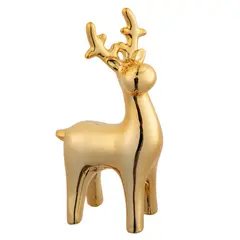 DEAR SANTA - Reno de Navidad Parado Porcelana 20cm Dorado