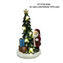 DEAR SANTA - Árbol de Navidad con Santa Deco Led Rojo