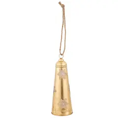 undefined - Campana de Navidad Metálica 23.5x23.5x53.3cm Dorado