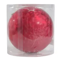 DEAR SANTA - Bola de Navidad Roja en Polietileno 15cm