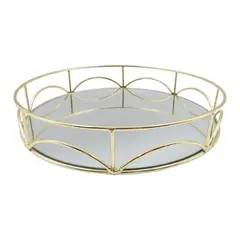 DEAR SANTA - Bandeja de Navidad Espejo 29.5cm Dorado