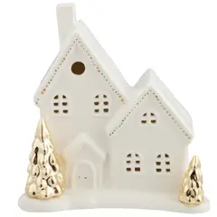 undefined - Casa Doble Luz Porcelana de Navidad 17cm