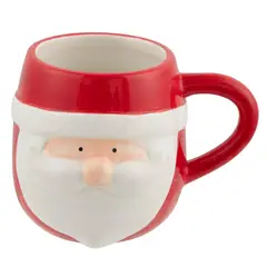 DEAR SANTA - Mug de Navidad Santa en Cerámica 390ml 9cm Rojo Blanco Multicolor