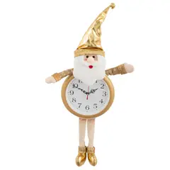 undefined - Reloj de Navidad Pared Santa Dorado 60cm Art of Silence