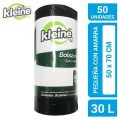 KLEINE WOLKE - Bolsa Rollo 50x70 30 Litros 50 Unidades Negra
