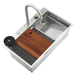 SENSI DACQUA - Lavaplatos Niquel 75 cm Multifunciones
