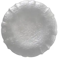 JUST HOME COLLECTION - Base para Plato Vidrio Perla 33cm Blanco