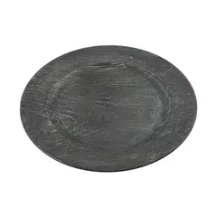 JUST HOME COLLECTION - Base Plato de Navidad Polipropileno Madera Oscura 32.7 cm