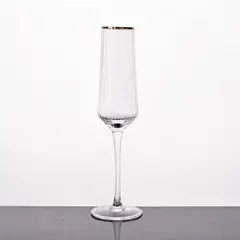 JUST HOME COLLECTION - Copa de Navidad Champaña 220ml Ring Dorado