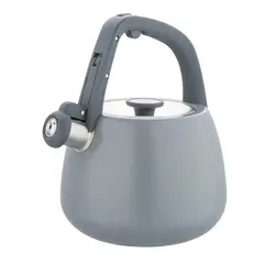 JUST HOME COLLECTION - Tetera Silbadora en Acero Inoxidable 2.5 Litros 23.7cm Gris