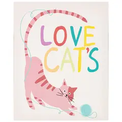 JUST HOME COLLECTION - Set de 5 Canvas Kids Cats Mix