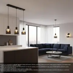 JUST HOME COLLECTION - Aplique Labruna 1 Luz E27 Negro