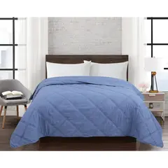 JUST HOME COLLECTION - Quilt Sencillo/Semidoble Acero