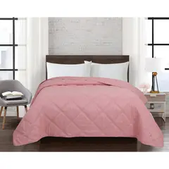 JUST HOME COLLECTION - Quilt Sencillo/Semidoble Rosa