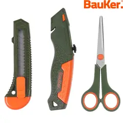 BAUKER - Pack x 2 Cutter + Tijera