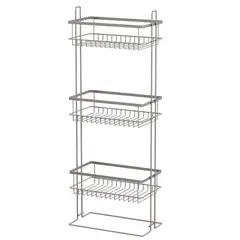 JUST HOME COLLECTION - Organizador de Piso 3 Niveles Cromada