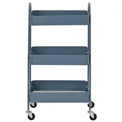 JUST HOME COLLECTION - Carro de Cocina con Ruedas 30,6x79,4x44,5 cm Blanco