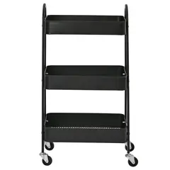 JUST HOME COLLECTION - Carro de Cocina con Ruedas 30,6x79,4x44,5 cm Blanco