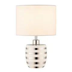 JUST HOME COLLECTION - Lampara Mesa New Marian 1 Luz E27 Plata