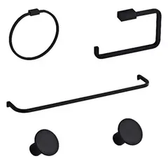 SENSI DACQUA - Kit Accesorios X 5 Piezas Essenza Negro
