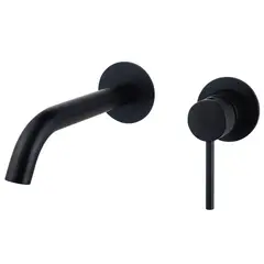 SENSI DACQUA - Grifería Lavamanos Monocontrol a Muro Savona Negro