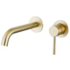 SENSI DACQUA - Grifería Lavamanos Monocontrol a Muro Savona Gold