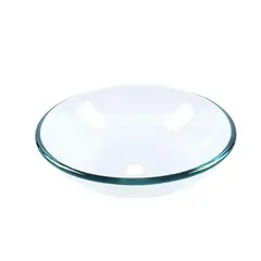 SENSI DACQUA - Lavamanos Sobreponer en Vidrio Templado 12 pulgadas