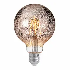 DAIRU - Bombillo Globo LED Filamento Glassy G125 4w E27 Luz Cálida