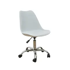 JUST HOME COLLECTION - Silla de Escritorio Pc Zurich 47,5x91,5x58 cm Blanco