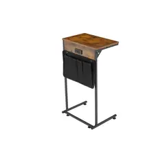 JUST HOME COLLECTION - Mesa Lateral con Cargador Hallen 57x92x64 cm Café