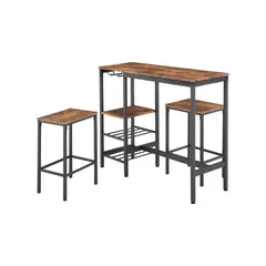 JUST HOME COLLECTION - Juego de Comedor Bar 2 Puestos Harlem Café