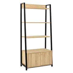 JUST HOME COLLECTION - Biblioteca 75x40x160 cm Oak/Negro