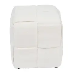 JUST HOME COLLECTION - Puff Zoe 38x38x40 cm Blanco