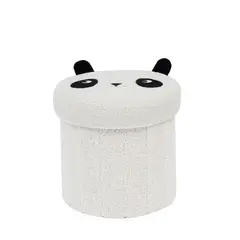 JUST HOME COLLECTION - Puff Panda 30x30x30 cm Beige