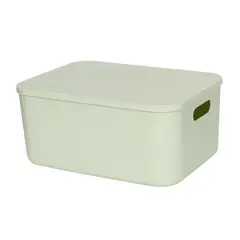 JUST HOME COLLECTION - Caja Plástica con Tapa 24.8x35x15.3 cm Verde