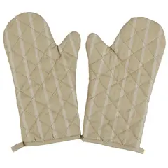 JUST HOME COLLECTION - Setx2und Guantes Taupe Bco