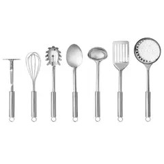JUST HOME COLLECTION - Set de Utensilios en Acero Inoxidable x 8 Piezas