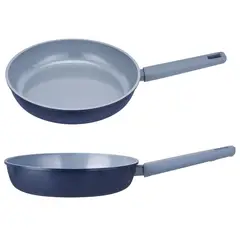 JUST HOME COLLECTION - Sartén en Aluminio Antiadherente 24cm Azul Inducción Navy Nova Libre de PFOA Apto para Inducción