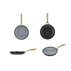 JUST HOME COLLECTION - Sartén en Aluminio Antiadherente 24cm Negro Thor Libre de PFOA