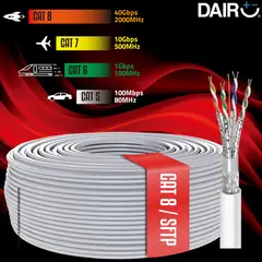 DAIRU - Cable De Red Cat8 Sftp 100M