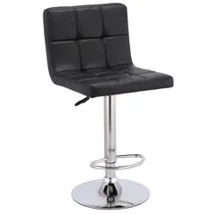 JUST HOME COLLECTION - Juego Banco Bar Negro Acolchado 2 piezas