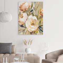JUST HOME COLLECTION - Cuadro Flores Arriba2 60x80