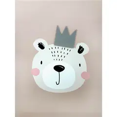 JUST HOME COLLECTION - Cuadro Infantil Oso Crown 30x40