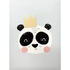 JUST HOME COLLECTION - Cuadro Infantil Panda Crown 30x40