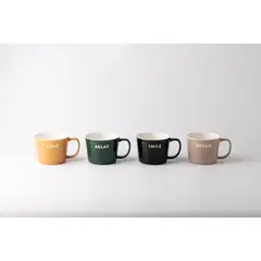 JUST HOME COLLECTION - Tazón/mug Frases 400 ml Colores