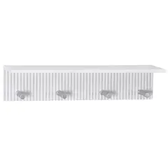 JUST HOME COLLECTION - Repisa con Perchas 45.6x10x10cm Negro